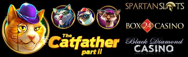 The 5 Reel 30 Payline Catfather Part II Gangster Slot Machine Is Live