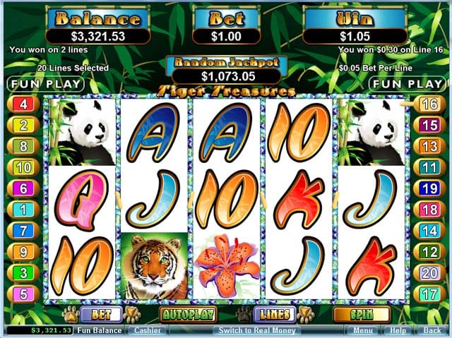 Tiger Treasures Slot Review & RTG Casino Bonuses By Play Slots 4 Real Money