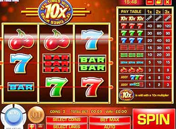 Slot machine wins on ten times pay videos