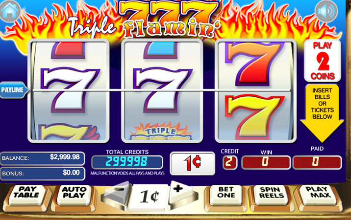 free slots flaming sevens