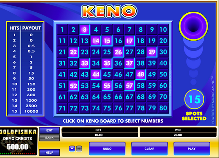 Online Keno Real Money Usa