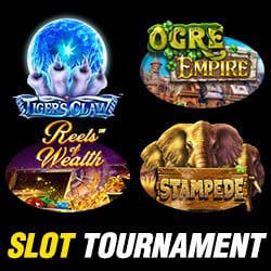 Win Money Playing Tigers Claw, Ogre Empire, Reels of Wealth & Stampede Slot Machines