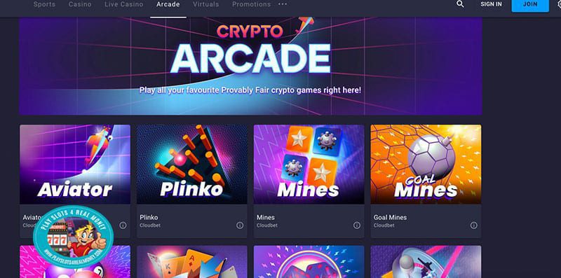 cloudbet usa Crypto Arcade