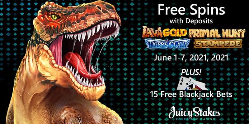 Juicy Stakes Casino Offers Huge Lava Gold Online Slot Machine Bonus Promotion