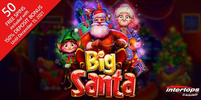 Intertops Casino Red Gets Ready For The New Big Santa Christmas Slot With Introductory Bonuses