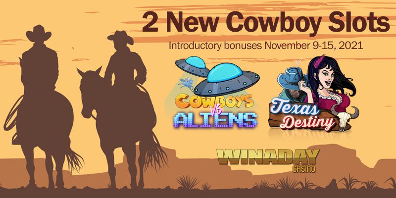 WinADay Casino launches 2 New Cowboy-Themed Slots & Fresh Introductory Bonus Offers