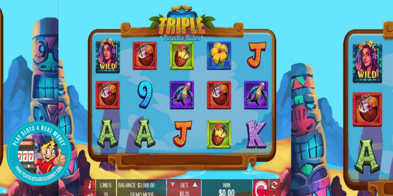 Triple Paradise Riches Slot Machine Reviews, RTP% & Bonuses By WGS