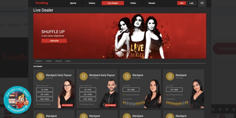 Bodog Live Casino Games