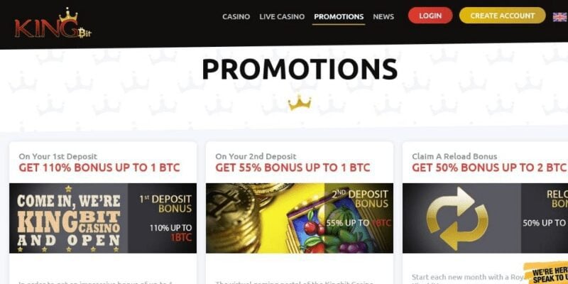 Kingbit casino promos