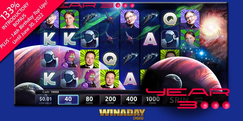 WinADay Casino Celebrates 14th Birthday with Bonus Offers and New Casino Game