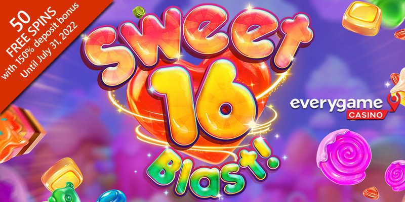 RTG Casinos Commemorate Sweet 16 Blast with New Cascading Wins Slot Game