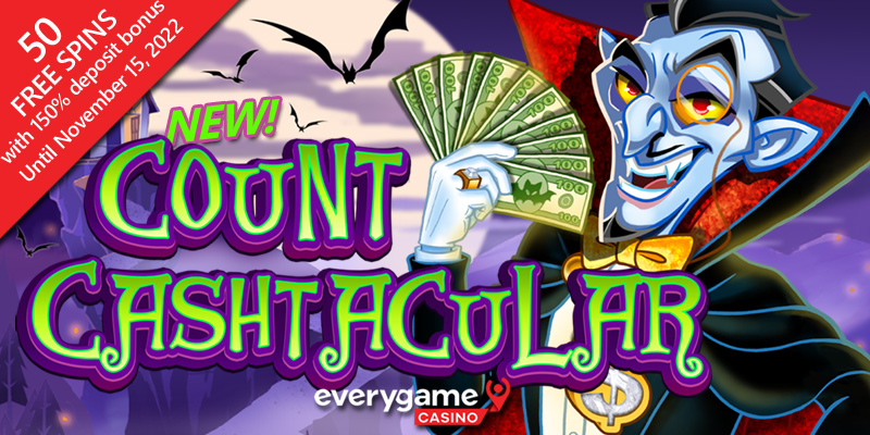 Enjoy Count Cashtacular Halloween Slot + $150K Haunted Castle Bonus Contest