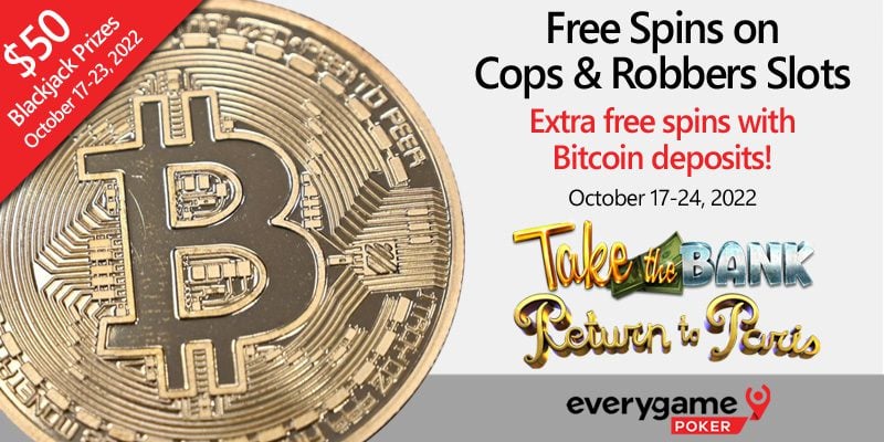 Make Bitcoin Casino Deposits And Get Extra Spins On 2 Popular Cops & Robbers Games