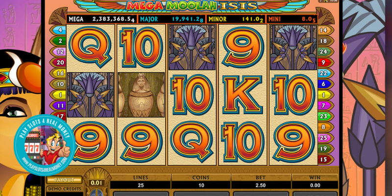 Mega Moolah Isis Slots Review