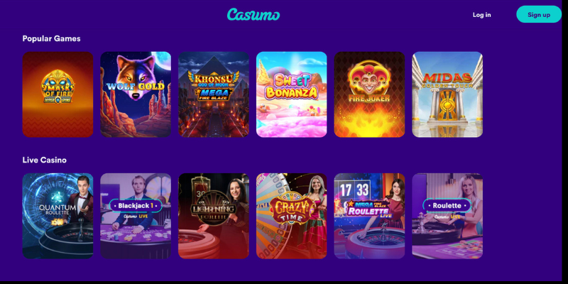 Casumo Casino Screenshot