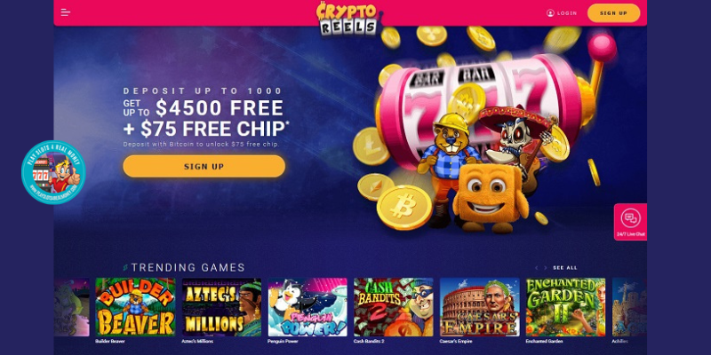 CryptoReels Casino Screenshot