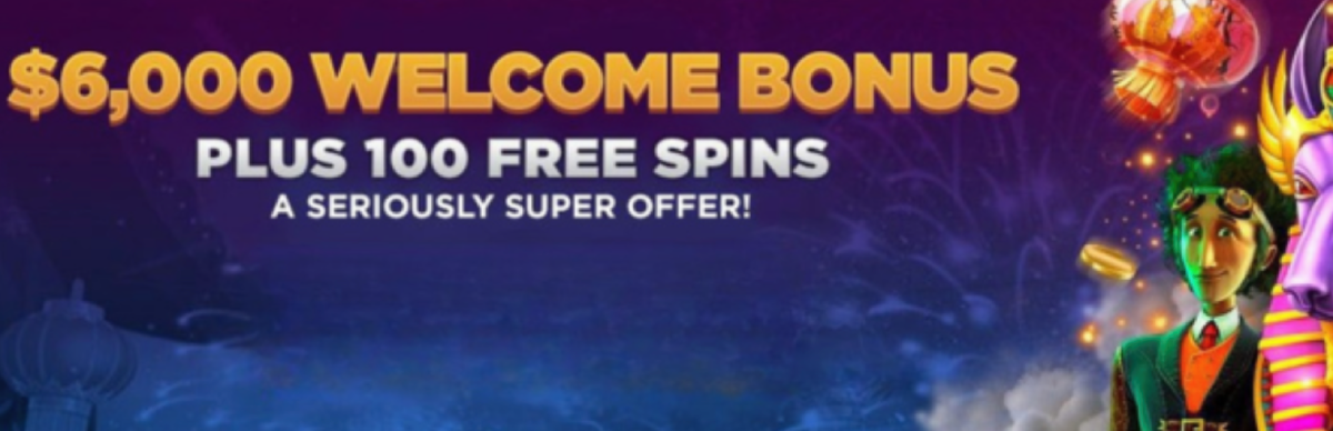 super slots welcome bonus banner