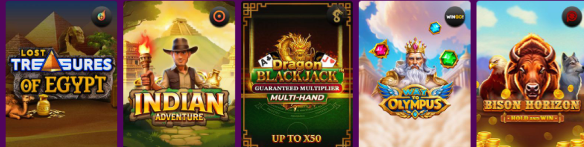 screenshot of popular super slot casino slots games