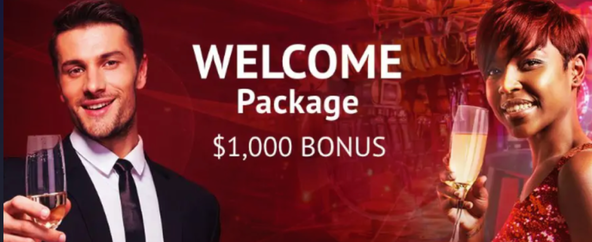 screenshot of slotland welcome bonus banner