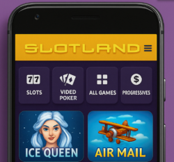 slotland screen on a smart phone